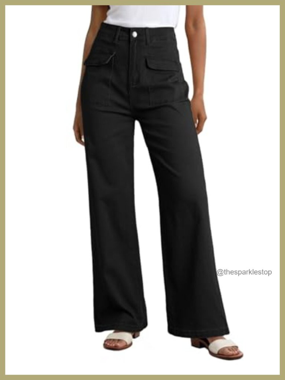 Cargo Baggy Wide Leg High Waist Casual Stretch Pants